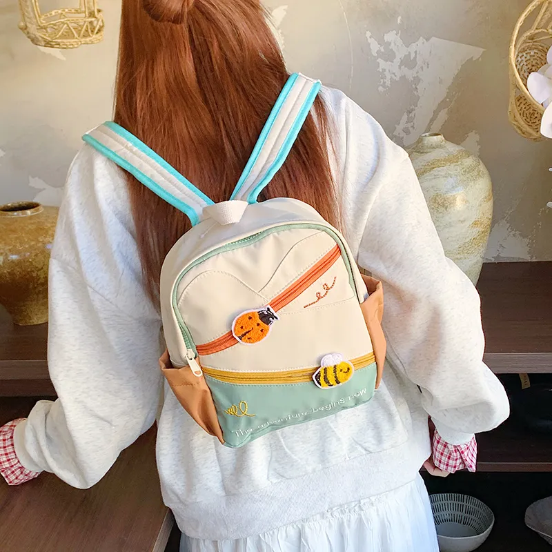 GOBLIN SHARKS 1759 Nylon Fabric Backpack Regular Unisex White-6