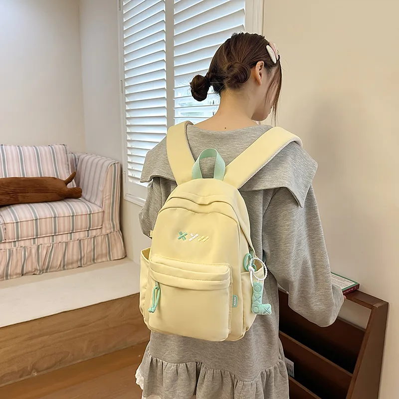 GOBLIN SHARKS 1759 Nylon Backpack Regular Unisex Blue/Black/White/Pink/Yellow/Red-23