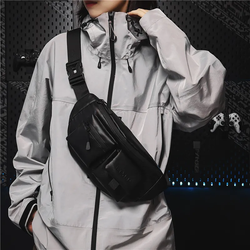 GOBLIN SHARKS 1759 Membrana Dermalis Fanny Pack Small Size Unisex Black-7