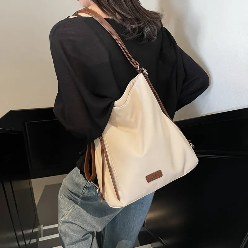 GOBLIN SHARKS 1759 Canvas Canvas Bag Shoulder Bags Regular Women's Ecru/Khaki/Black-1