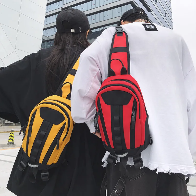 GOBLIN SHARKS 1759 Nylon Shoulder Bag Crossbody Bag Backpack Sling Bag Regular Unisex White/Black/Red/Yellow-23
