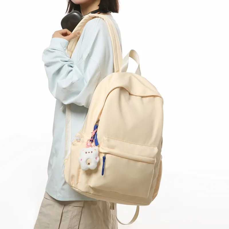 GOBLIN SHARKS 1759 Nylon Backpack Unisex Black/White/Beige Yellow/Green/Blue/Gray-15