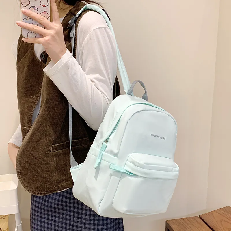 GOBLIN SHARKS 1759 Nylon Fabric Backpack Unisex Blue/Yellow/Pea Green/Green/Purple/Black-36
