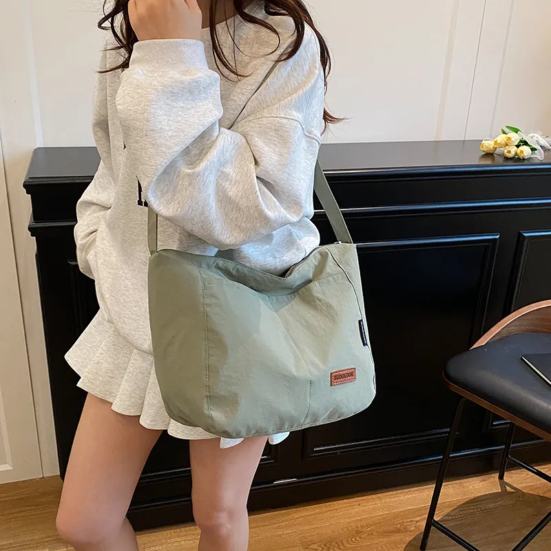 GOBLIN SHARKS 1759 Composite Cloth Crossbody Bag Medium Size Unisex White/Black/Orange/Green-22