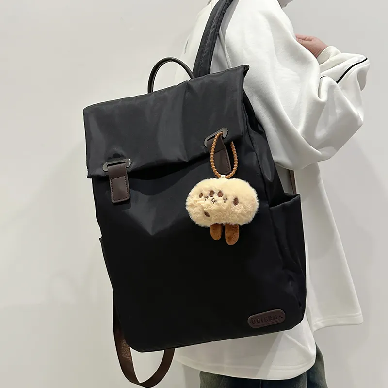 GOBLIN SHARKS 1759 Nylon Backpack Large Size Unisex Khaki/Black/Pink-9
