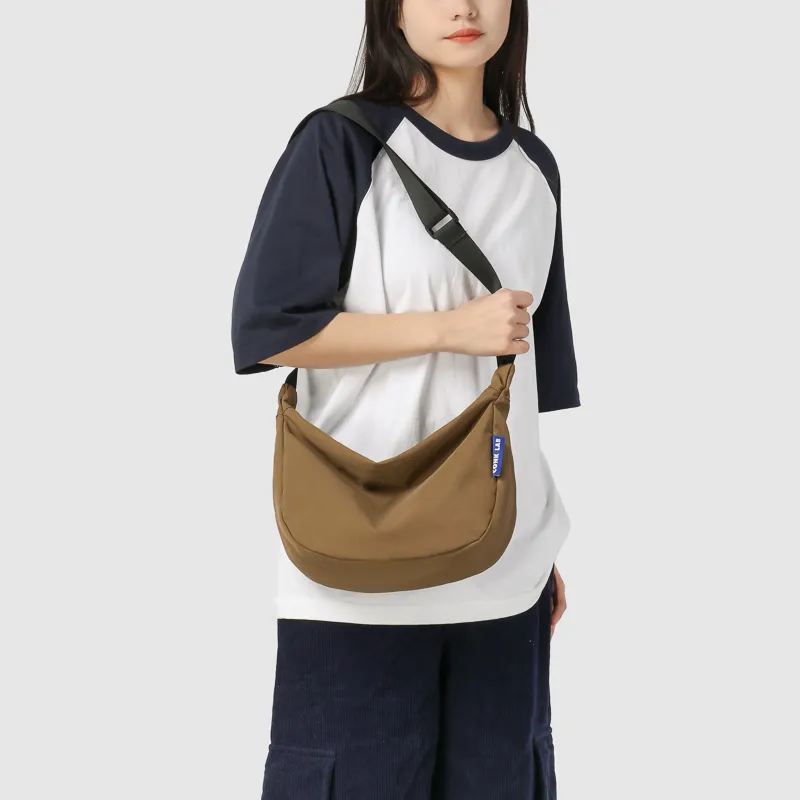GOBLIN SHARKS 1759 Nylon Crossbody Bag Regular Unisex White/Black/Orange/Brown-23