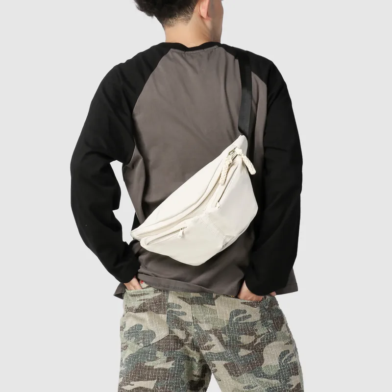 GOBLIN SHARKS 1759 Nylon Fanny Pack Regular Unisex Ecru/Black/Khaki-4