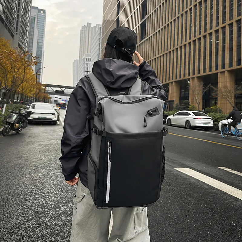 GOBLIN SHARKS 1759 Nylon Backpack Regular Unisex White/Black/Gray-5