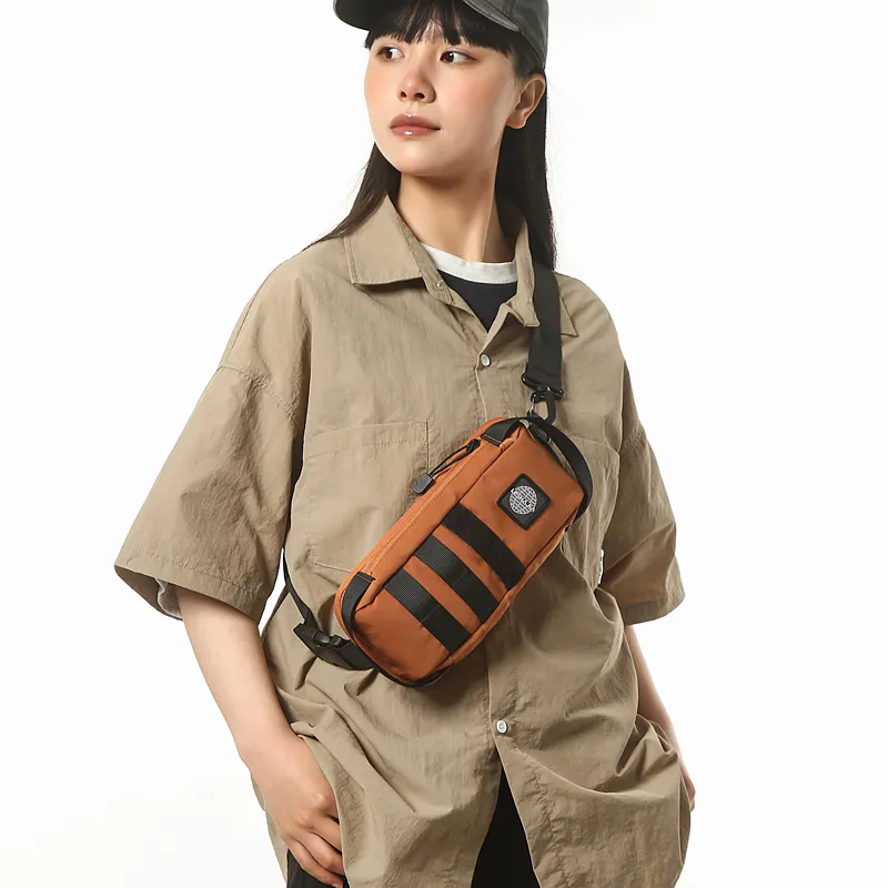 GOBLIN SHARKS 1759 Nylon Sling Bag Unisex Gray/Black/Khaki/Orange/Green-18