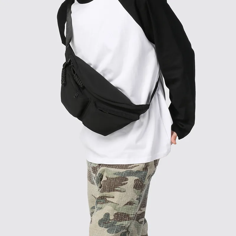 GOBLIN SHARKS 1759 Nylon Fanny Pack Regular Unisex Ecru/Black/Khaki-11