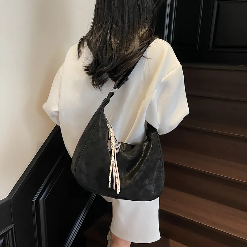 GOBLIN SHARKS 1759 PU Shoulder Bag Crossbody Bag Regular Women's Ecru/Black/Blue/Yellow/Pink-9