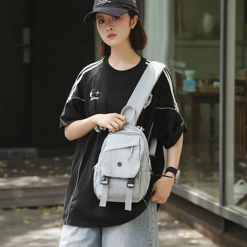 GOBLIN SHARKS 1759 Nylon Backpack Regular Unisex Gray/Black/Khaki/Green-22