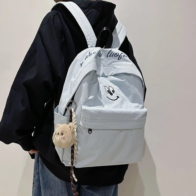 GOBLIN SHARKS 1759 Nylon Backpack Regular Unisex White/Blue/Brown/Black-7
