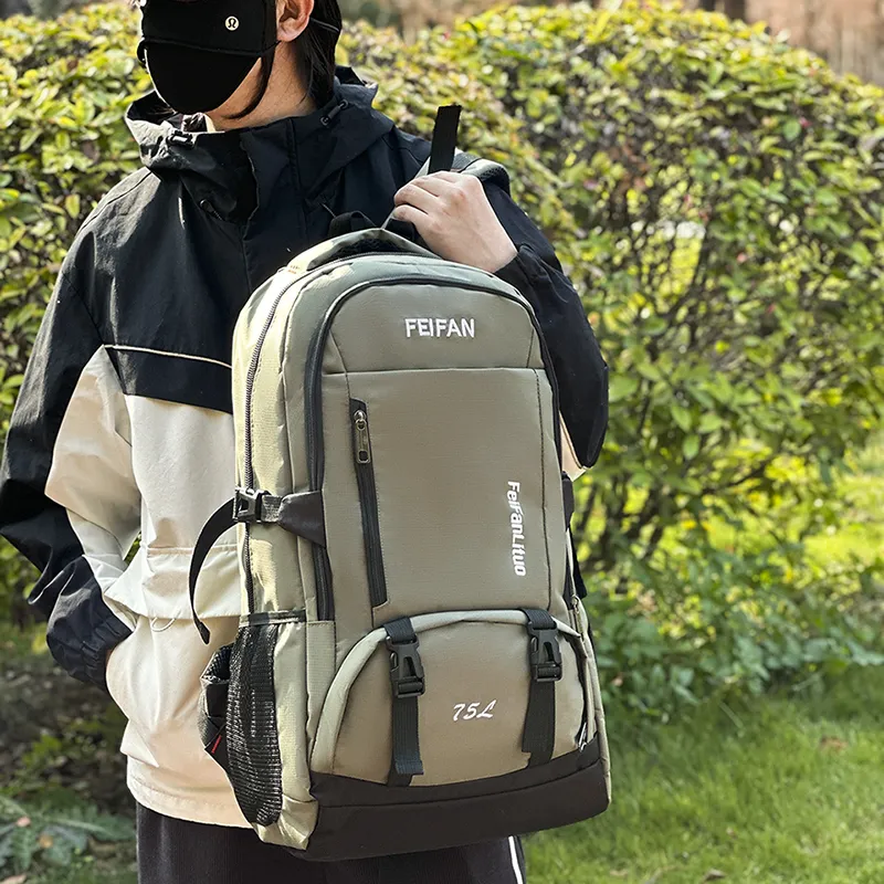 GOBLIN SHARKS 1759 Nylon Backpack Extra Large Unisex Black/Orange/Green/Gray/Blue-17