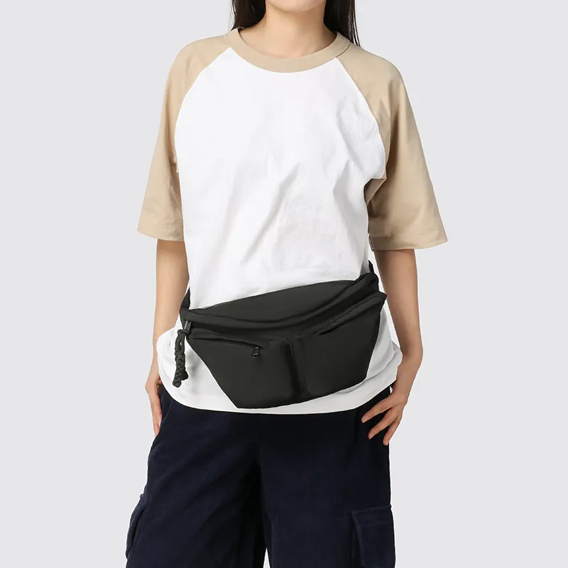 GOBLIN SHARKS 1759 Nylon Fanny Pack Regular Unisex Ecru/Black/Khaki-7
