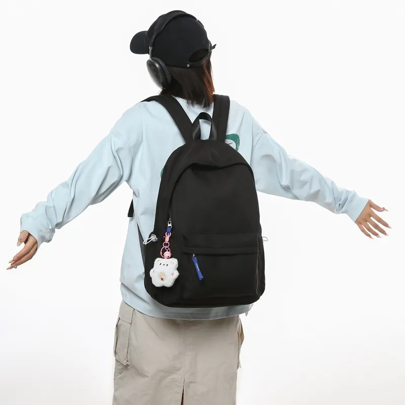 GOBLIN SHARKS 1759 Nylon Backpack Unisex Black/White/Beige Yellow/Green/Blue/Gray-3