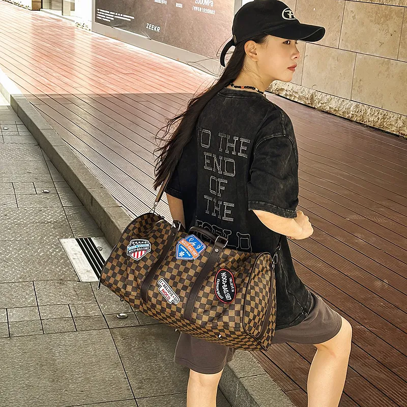 GOBLIN SHARKS 1759 PU Travel Bag Unisex Black/Brown-7