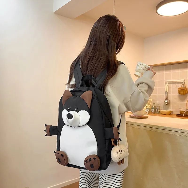GOBLIN SHARKS 1759 Nylon Backpack Regular Unisex Khaki/Black/Orange-9
