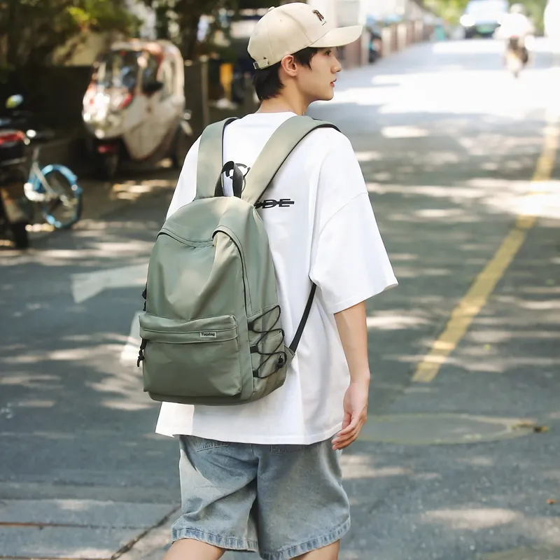 GOBLIN SHARKS 1759 Nylon Backpack Regular Unisex Black/White/Blue/Gray/Khaki/Green-44