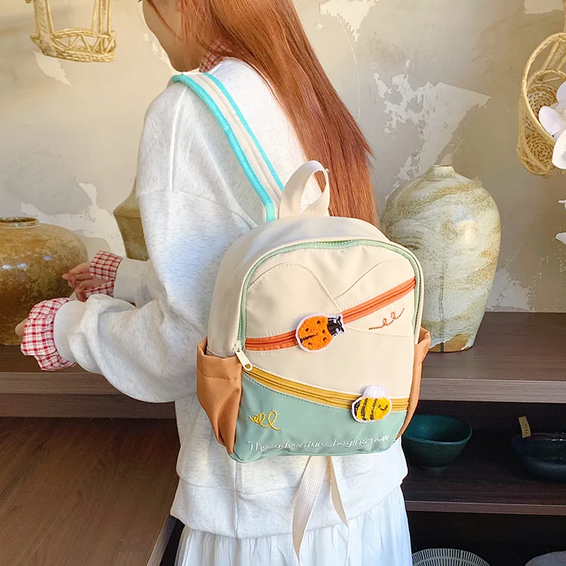 GOBLIN SHARKS 1759 Nylon Fabric Backpack Regular Unisex White-4