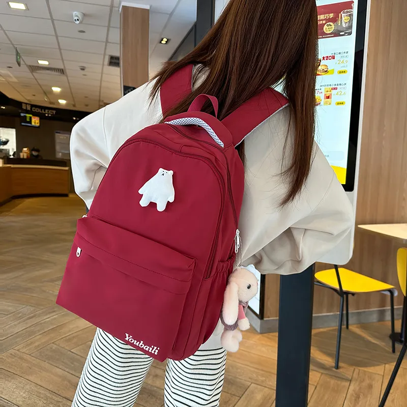 GOBLIN SHARKS 1759 Nylon Backpack Regular Unisex Khaki/Black/Red/White/Pink-9