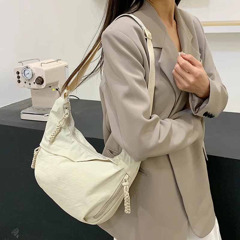 GOBLIN SHARKS 1759 Canvas Bag, Shoulder Bag, Crossbody Bag Regular Unisex Black/Ecru/Orange/Gray-9