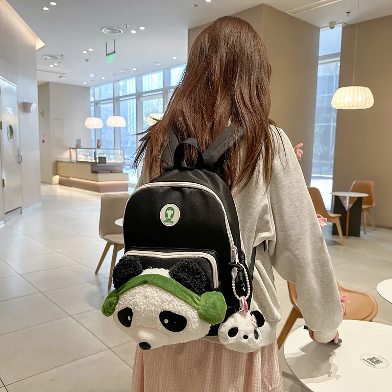 GOBLIN SHARKS 1759 Nylon Backpack Large Size Unisex White Khaki/White Red/Black/Pink-18