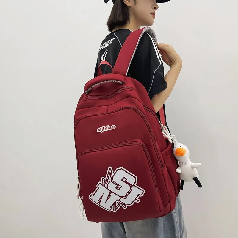GOBLIN SHARKS 1759 Nylon Backpack Regular Unisex White Black Blue Pink Red-16