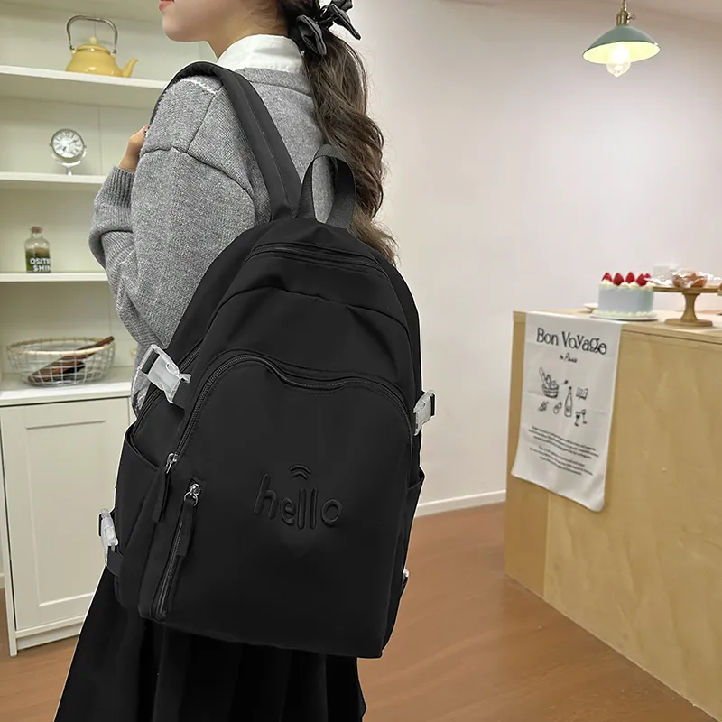 GOBLIN SHARKS 1759 Nylon Backpack Small Size Unisex White/Black/Blue/Green/Yellow-34