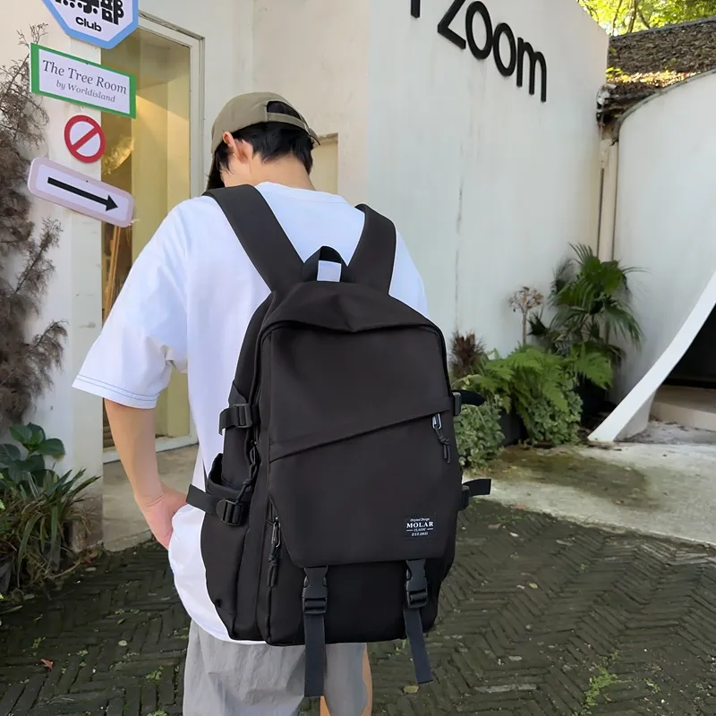 GOBLIN SHARKS 1759 Nylon Backpack Unisex White/Black/Gray/Light Green/Army Green/Red-7