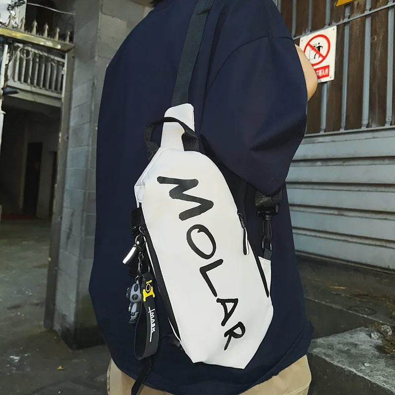 GOBLIN SHARKS 1759 Nylon Sling Bag Unisex White/Black/Gray/Green/Planet Black/Planet White-1