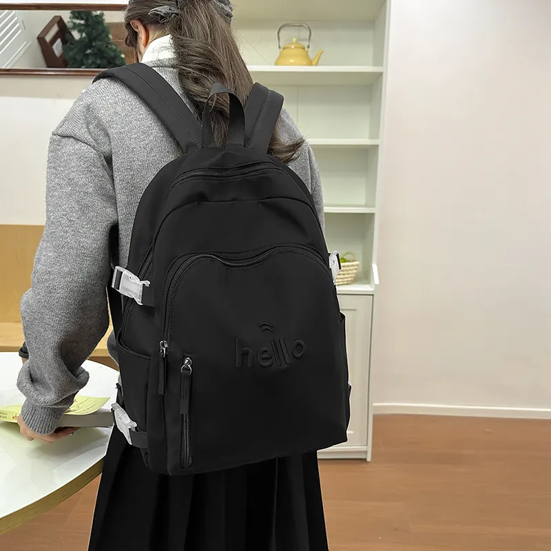 GOBLIN SHARKS 1759 Nylon Backpack Small Size Unisex White/Black/Blue/Green/Yellow-35