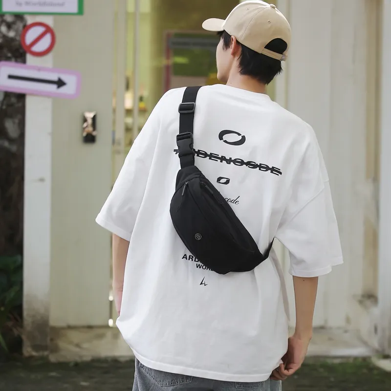 GOBLIN SHARKS 1759 Nylon One Shoulder Crossbody Backpack Sling Bags Regular Unisex Gray/Black/Khaki/Green-9
