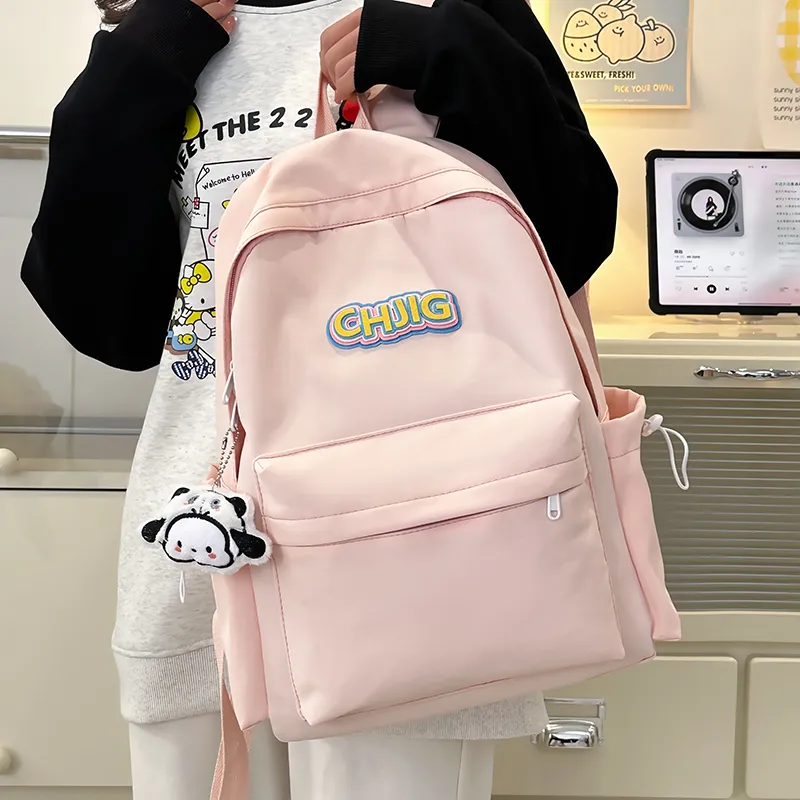 GOBLIN SHARKS 1759 Nylon Backpack Regular Unisex Black/White/Yellow/Pink/Blue-17