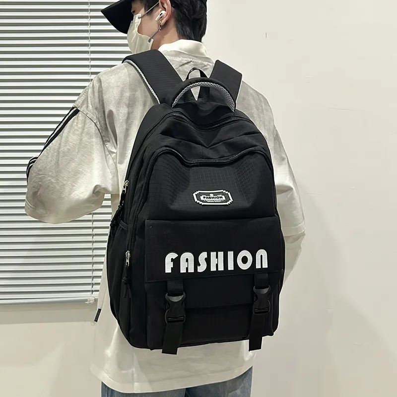 GOBLIN SHARKS 1759 Nylon Backpack Regular Unisex White/Red/Black/Gray/Brown-18