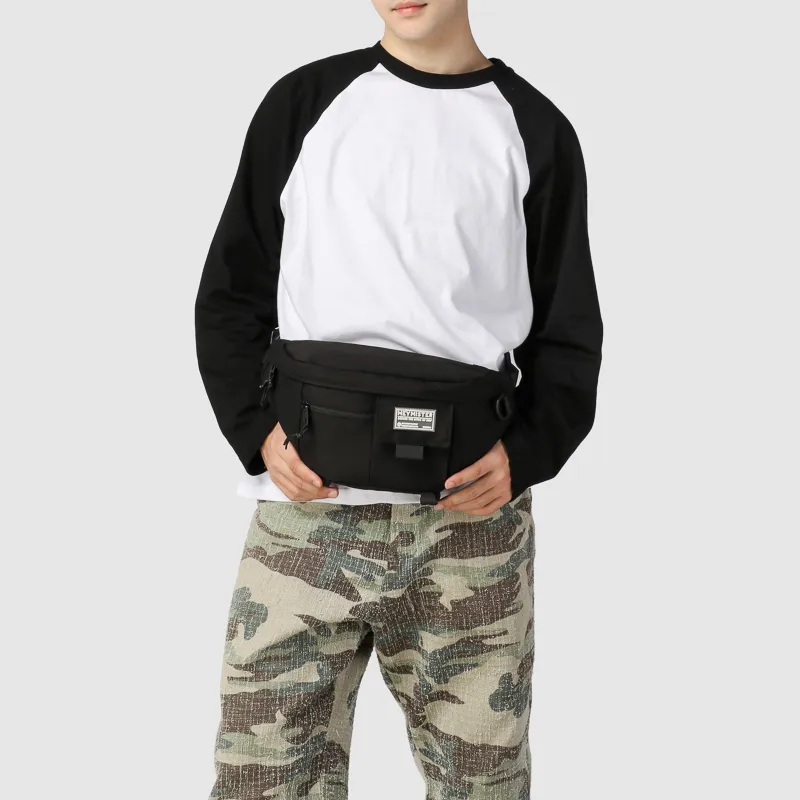 GOBLIN SHARKS 1759 Nylon Fanny Pack Regular Unisex White/Black/Yellow/Light Blue-10