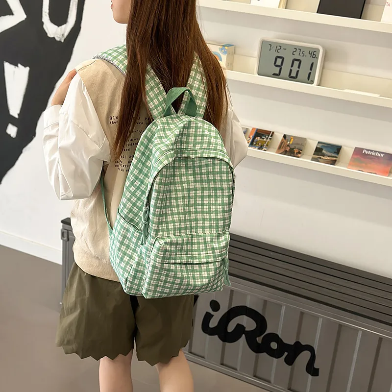 GOBLIN SHARKS 1759 Nylon Backpack Regular Unisex Blue/Green/Orange/Red Green-3
