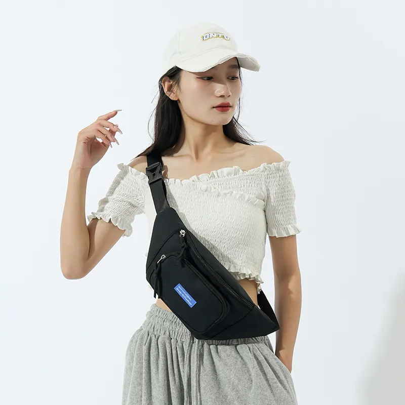 GOBLIN SHARKS 1759 Nylon Fanny Pack Unisex White/Black/Pink/Orange/Lake Blue/Green-10