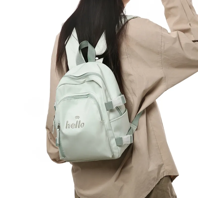 GOBLIN SHARKS 1759 Nylon Backpack Small Size Unisex White/Black/Blue/Green/Yellow-14