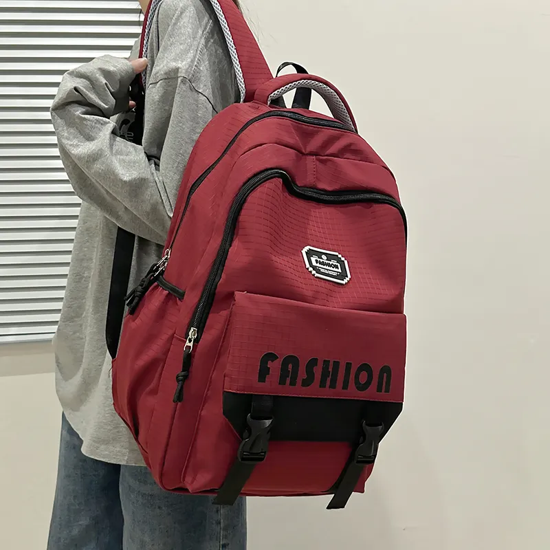 GOBLIN SHARKS 1759 Nylon Backpack Regular Unisex White/Red/Black/Gray/Brown-10