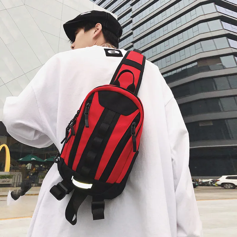 GOBLIN SHARKS 1759 Nylon Shoulder Bag Crossbody Bag Backpack Sling Bag Regular Unisex White/Black/Red/Yellow-13