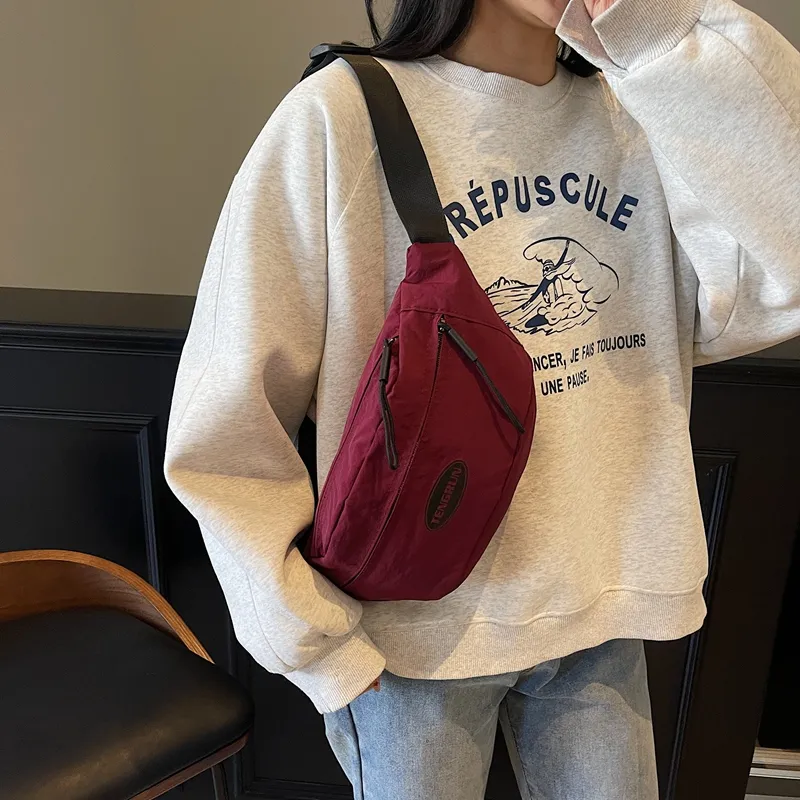 GOBLIN SHARKS 1759 Fabric Backpack Sling Bag Regular Unisex Ecru/Gray/Black/Brown/Red-33