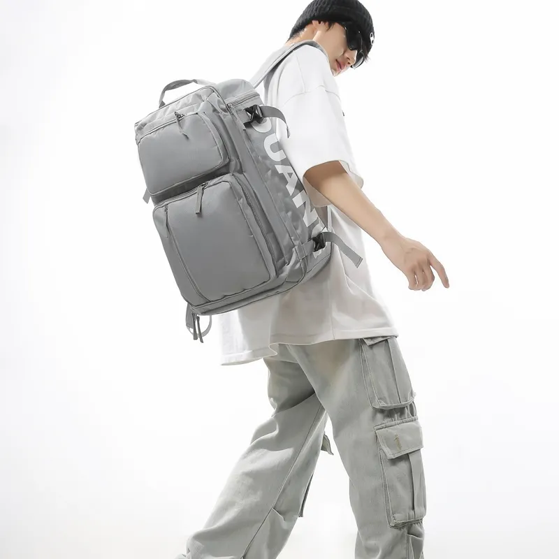 GOBLIN SHARKS 1759 Oxford Patchwork Net Backpack Regular Unisex Multicolor-1