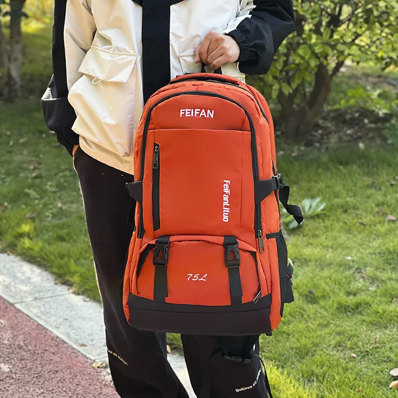 GOBLIN SHARKS 1759 Nylon Backpack Extra Large Unisex Black/Orange/Green/Gray/Blue-12
