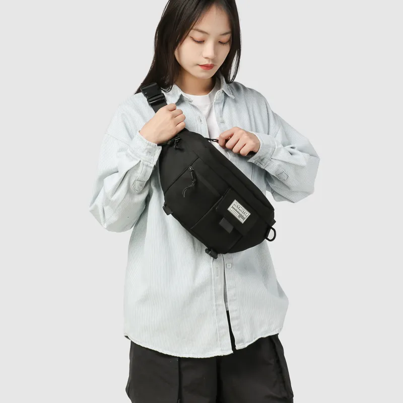 GOBLIN SHARKS 1759 Nylon Fanny Pack Regular Unisex White/Black/Yellow/Light Blue-11