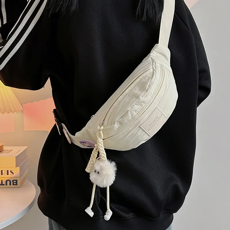 GOBLIN SHARKS 1759 Nylon Sling Bag Trumpets Unisex White/Pink/Yellow/Khaki-5
