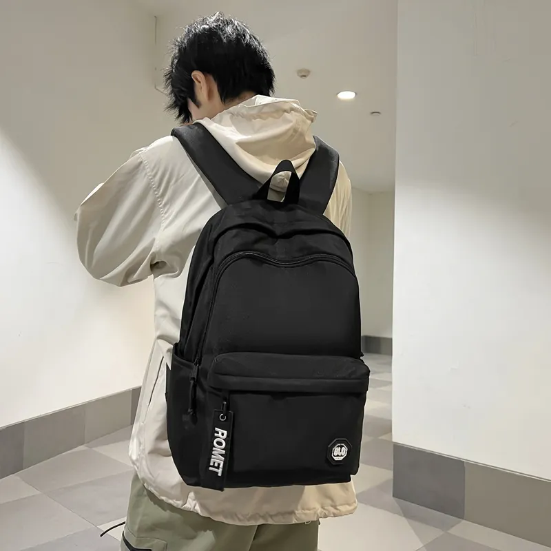 GOBLIN SHARKS 1759 Nylon Backpack Large Size Unisex White/Black/Khaki/Gray-12