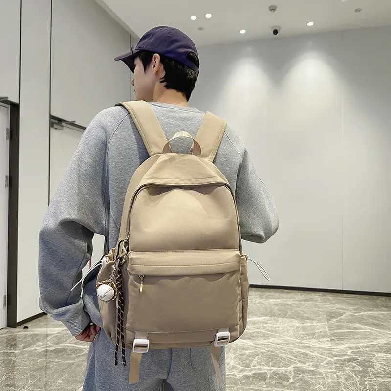 GOBLIN SHARKS 1759 Nylon Backpack Regular Unisex Red/Black/White/Khaki/Gray-18