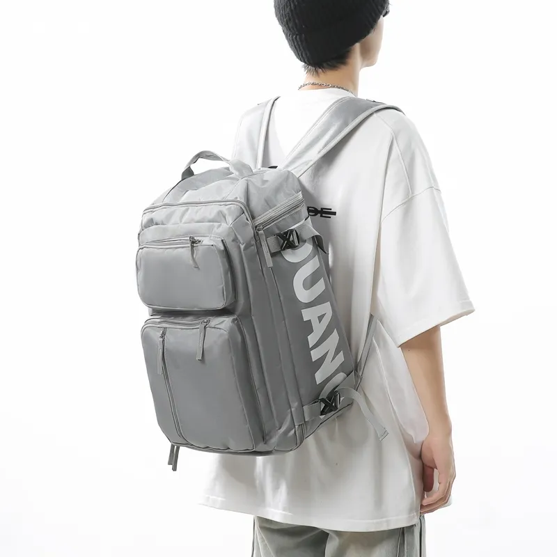 GOBLIN SHARKS 1759 Oxford Patchwork Net Backpack Regular Unisex Multicolor-5