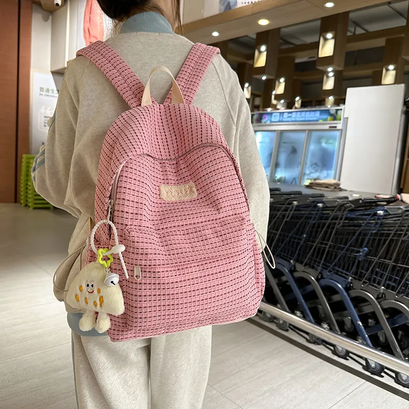GOBLIN SHARKS 1759 Nylon Backpack Unisex White/Green/Gray/Black/Pink-26